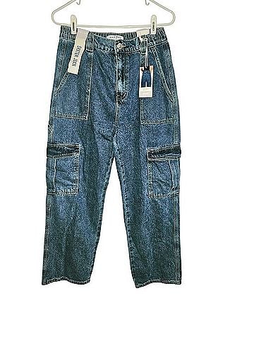 Wax Jean Relaxed Washed Blue Cargo Jeans Jeans (view 1)