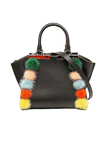 Fendi Mini Leather Pom Pom 3Jours Satchel (view 1)