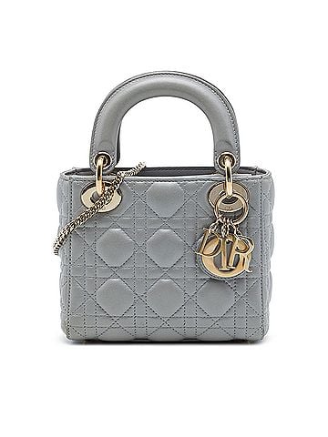 Dior Mini Metallic Lambskin Cannage Lady Dior (view 1)