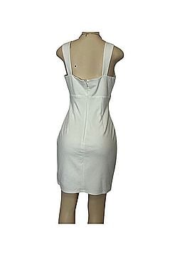 Guess Guess Los Angeles Ivory Wrap Bodycon Mini Dress Gold Ring Straps Cocktail Dress (view 2)