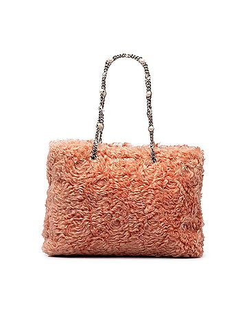 Miu Miu Eco Shearling Crystal Chain Tote (view 1)