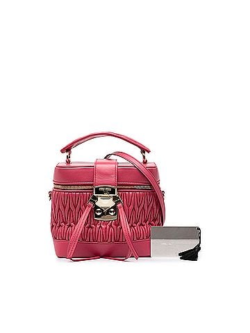 Miu Miu Matelasse Nappa Top Handle Vanity Case (view 2)