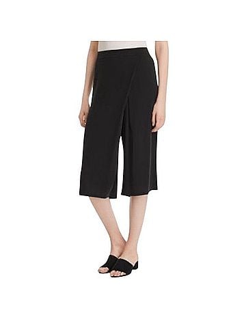 Eileen Fisher Silk Faux-Wrap Casual Pants (view 1)