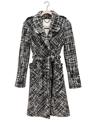 Rebecca Taylor Plaid Belted Coat Coat (view 1)