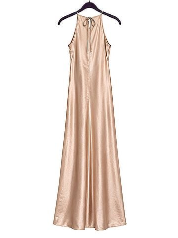 A New Day Satin Maxi Dress Casual Dress (view 2)