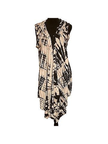 The Pyramid Collection Black and Pink Asymmetrical Kimono Kimono (view 1)