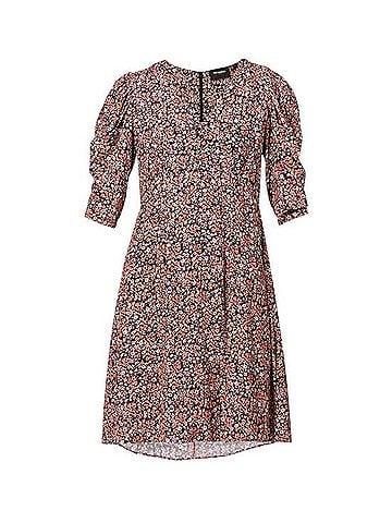 The Kooples Puff Sleeve Crepe Mini Dress Cocktail Dress (view 2)