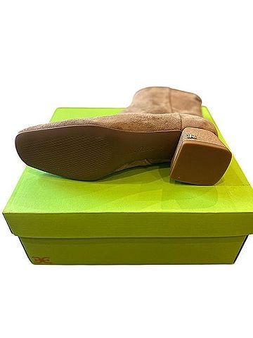 Paige Sam Edelman Taupe Suede Ankle Bootie Ankle Boots (view 2)