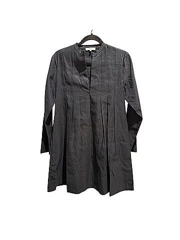 Vince. Pleat Long Sleeve Linen Blend Trapeze Dress Casual Dress (view 1)