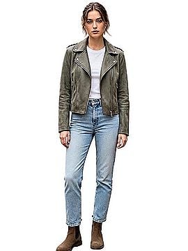 Steve Madden BB Dakota Faux Suede Moto Jacket Jacket (view 1)
