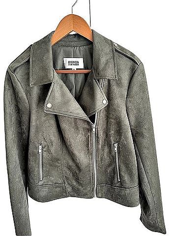 Steve Madden BB Dakota Faux Suede Moto Jacket Jacket (view 2)