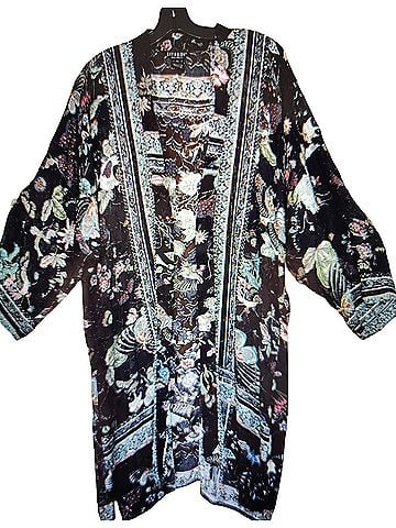 Citron Open front burnout Kimono (view 1)
