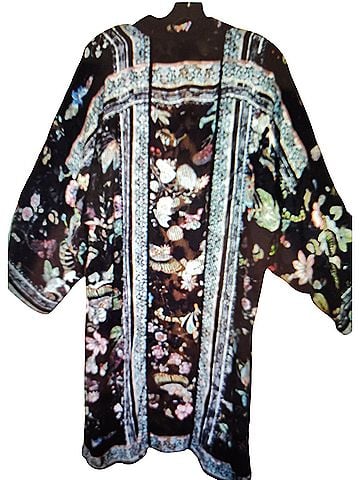 Citron Open front burnout Kimono (view 2)