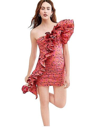Celia B Bali Ruffle One-Shoulder Cocktail Dress (view 2)