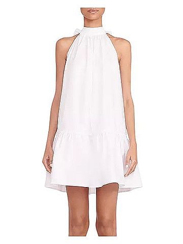 STAUD Marlowe Bow Back Halter Dress Casual Dress (view 1)
