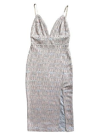 Akira Black Label Intricate Lace Side-Slit Midi Dress Cocktail Dress (view 2)