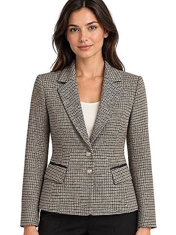 White House Black Market Houndstooth Blazer Blazer (view 1)