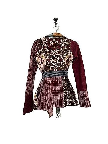 Anthropologie Sparrow Patchwork Wrap Cardigan Cardigan (view 2)