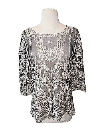 Ultra Pink 3/4 Sleeve Blouse (view 2)