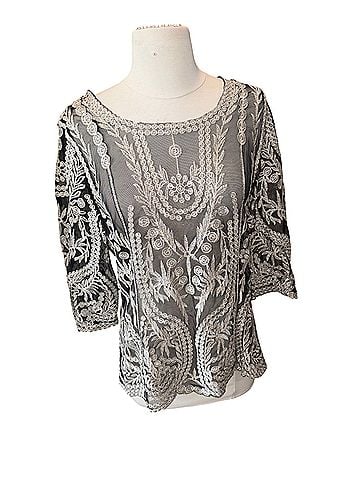 Ultra Pink 3/4 Sleeve Blouse (view 1)