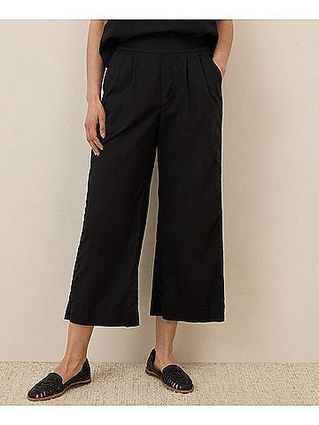 Pact Black Canopy Linen Blend Pleated Trouser (view 2)