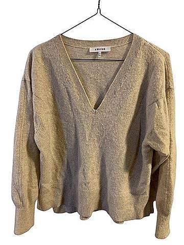 FRAME Denim Le Low Rise V Sweater Cashmere Pullover Sweater (view 1)