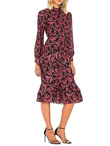Saloni Isa Ruffle Dress Cocktail Dress (view 2)