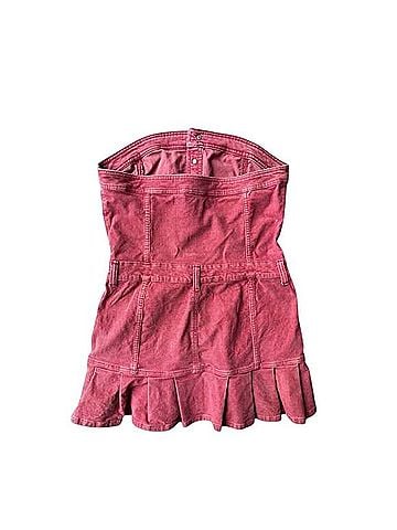 American Eagle Outfitters Strapless Cord Mini Dress Casual Dress (view 2)