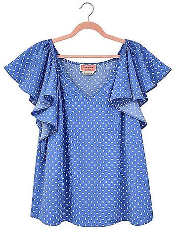 Kate Spade New York Tea Garden Dot Flutter Top Short Sleeve T-Shirt (view 1)