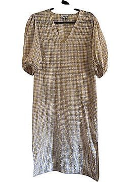 Ganni Seersucker Plaid Midi Dress Casual Dress (view 2)