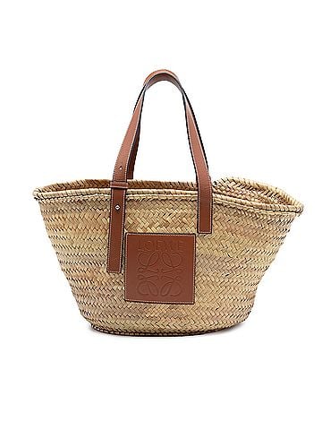 Loewe Medium Raffia Anagram Basket Tote (view 1)