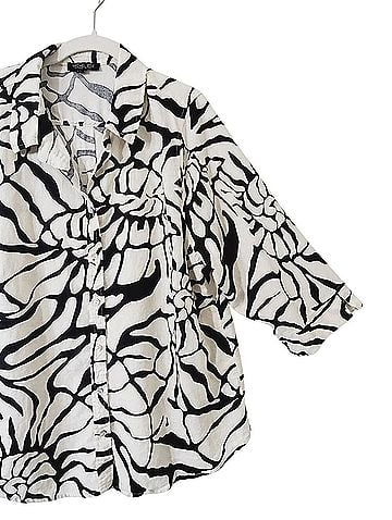 Rachel Zoe Linen Rayon Blend Short Sleeve Buttondown Shirt Button-Down Shirt (view 2)