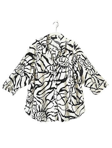 Rachel Zoe Linen Rayon Blend Short Sleeve Buttondown Shirt Button-Down Shirt (view 1)