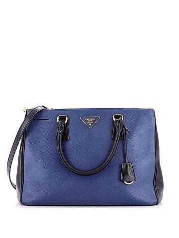 Prada Bicolor Double Zip Lux Tote Saffiano Leather Medium (view 1)
