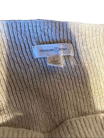 Treasure & Bond Cream Off-Shoulder Ribbed Sweater Casual Sweaters (view 2)