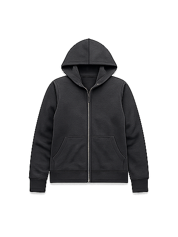 Pact Charcoal Heather Cloud Brushed Fleece Zip Hoodie (view 1)