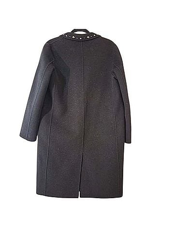 The Kooples Studded Wool Long Utility Punk-Inspired Overcoat Coat (view 2)
