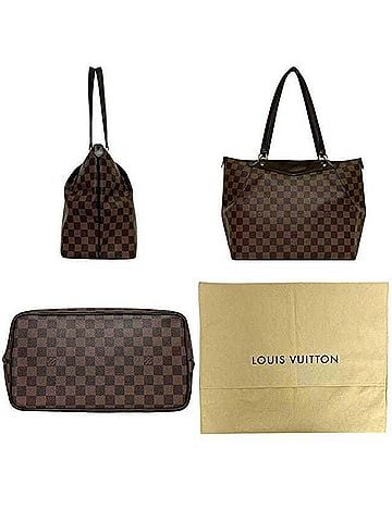 Louis Vuitton Louis Vuitton Westminster GM Tote Bag, Damier Ebene, N41103 DR0142, LOUIS VUITTON, Canvas Leather, Brown, Women's. (view 2)