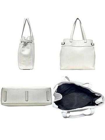 Loewe Loewe Tote Bag 060404 LOEWE Leather White Women's (view 2)