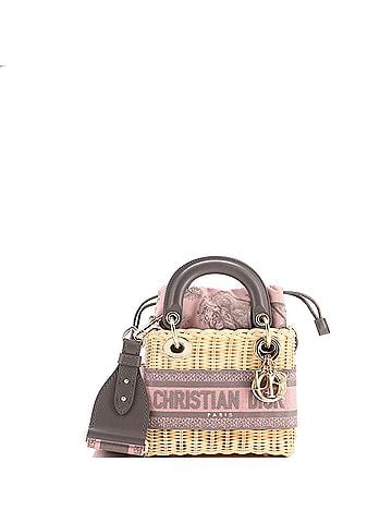 Christian Dior Lady Dior Bag Wicker and Oblique Canvas Mini (view 1)