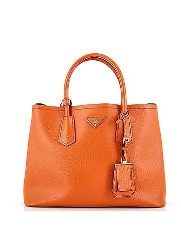 Prada Cuir Double Tote Saffiano Leather Medium (view 1)
