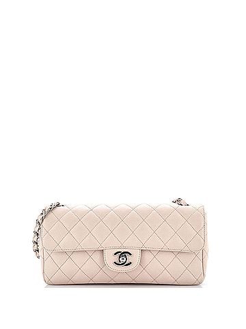 Chanel Classic Single Flap Bag Quilted Caviar East West (view 1)