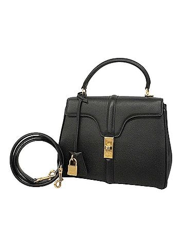 Céline Celine handbag, Seize leather, black, 2-way bag for women, OP033192 (view 1)