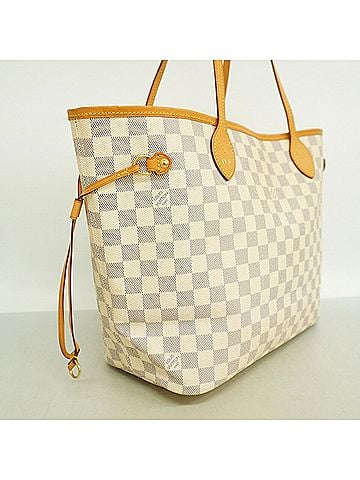 Louis Vuitton Louis Vuitton Damier Azur Neverfull MM Tote Bag N40604 White Women's OP027786 (view 2)