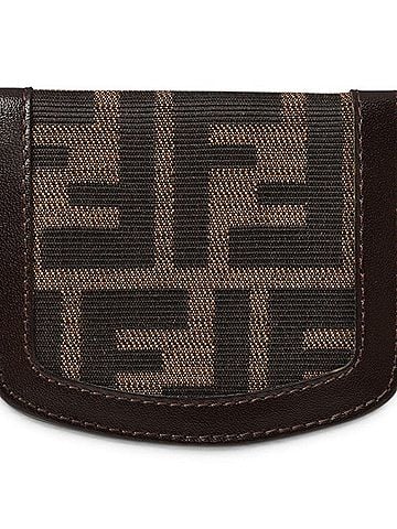 Fendi Fendi coin case, purse, small change FENDI Zucca pattern, horseshoe shape, brown (view 2)