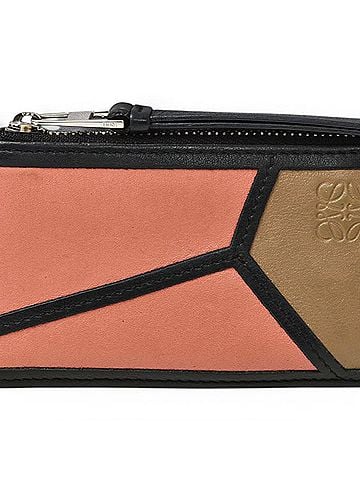 Loewe Loewe Puzzle Card Case, LOEWE Fragment Mini Wallet, Rose Brown (view 1)