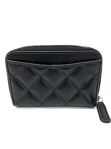 Chanel Chanel Coin Case Classic Zip Matelassé Coco Mark Leather Black AP0216 CHANEL (view 2)