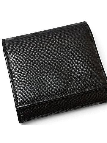 Prada Prada coin purse, PRADA Saffiano leather, 2MM287, black, case, holder, men's and women's. (view 2)