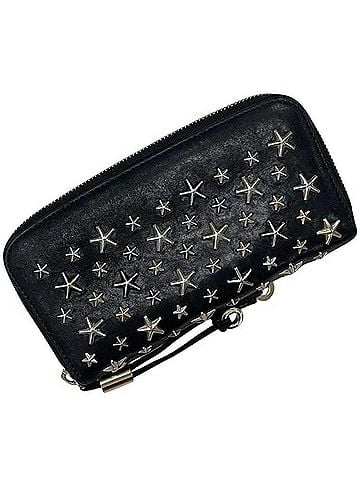 Jimmy Choo Jimmy Choo Round Long Wallet Philippa J000053484001 CPTJYJ JIMMY CHOO Leather Metal Black Women's (view 1)