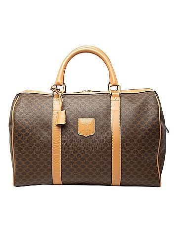 Céline Macadam Coated Canvas Boston Bag (view 1)
